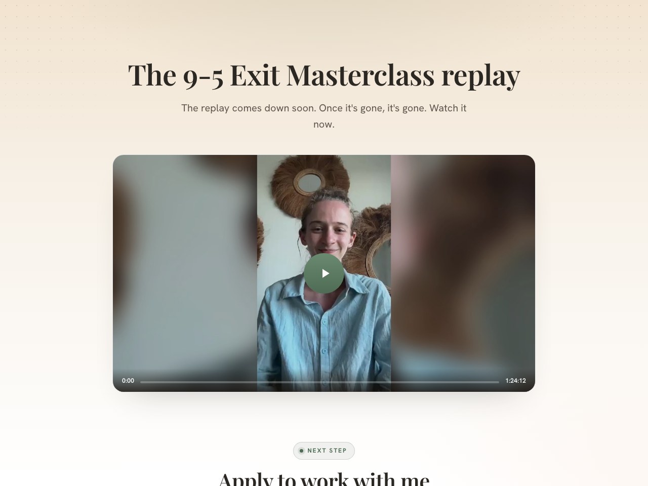 Replay + application preview