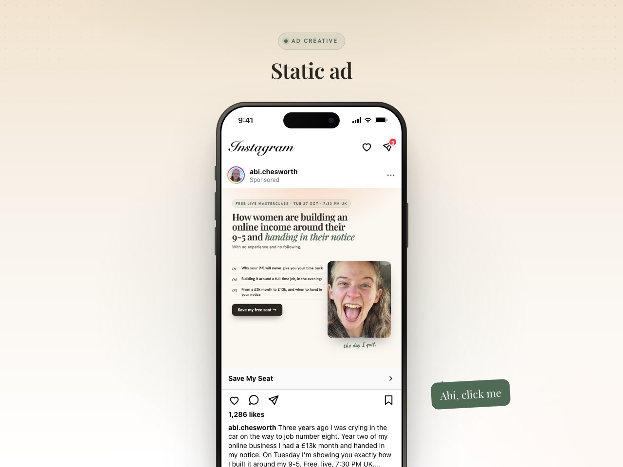 Static ad preview